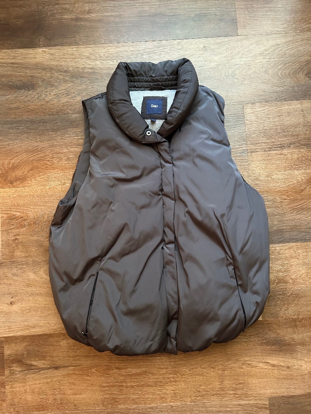 Gap Brown Puffer Vest Women's Large